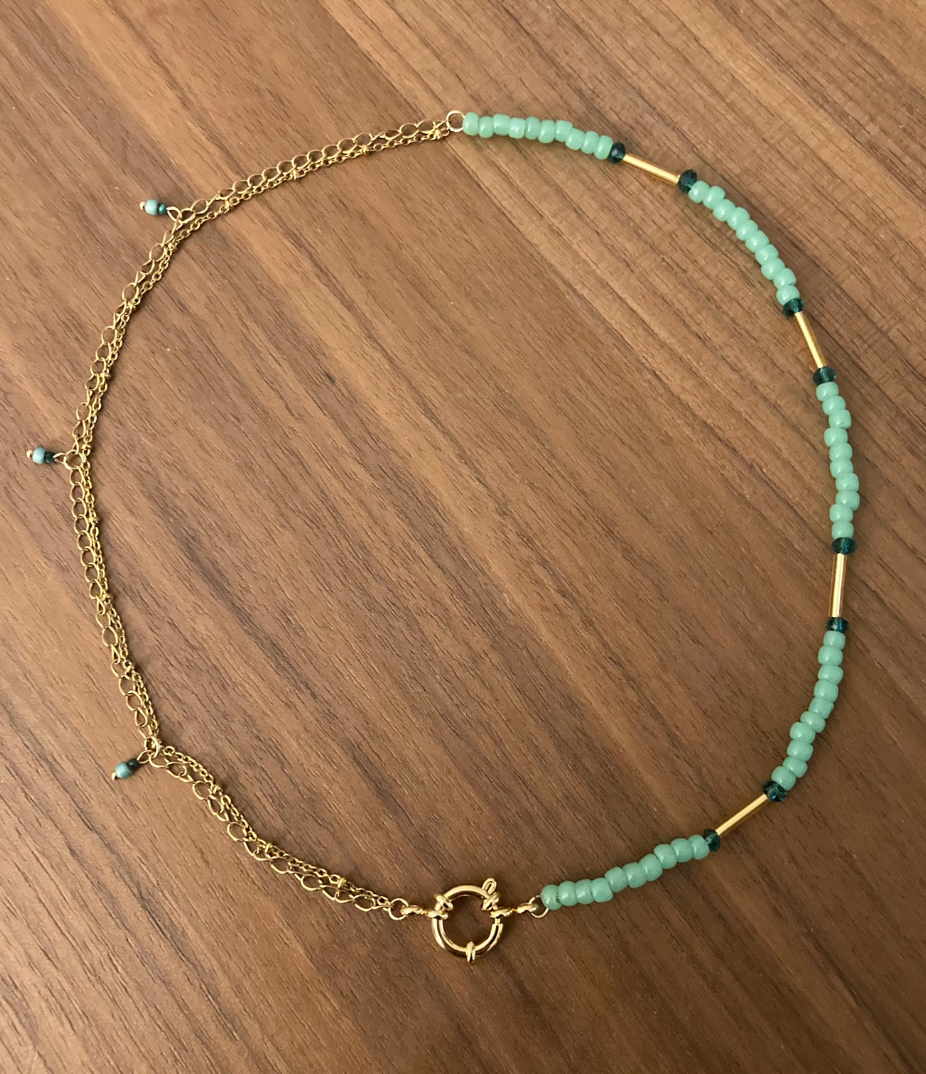 Collier réversible Néo ♢ charm amazonite