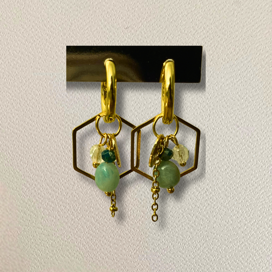 Créoles Zéphyra • pierres d'amazonite