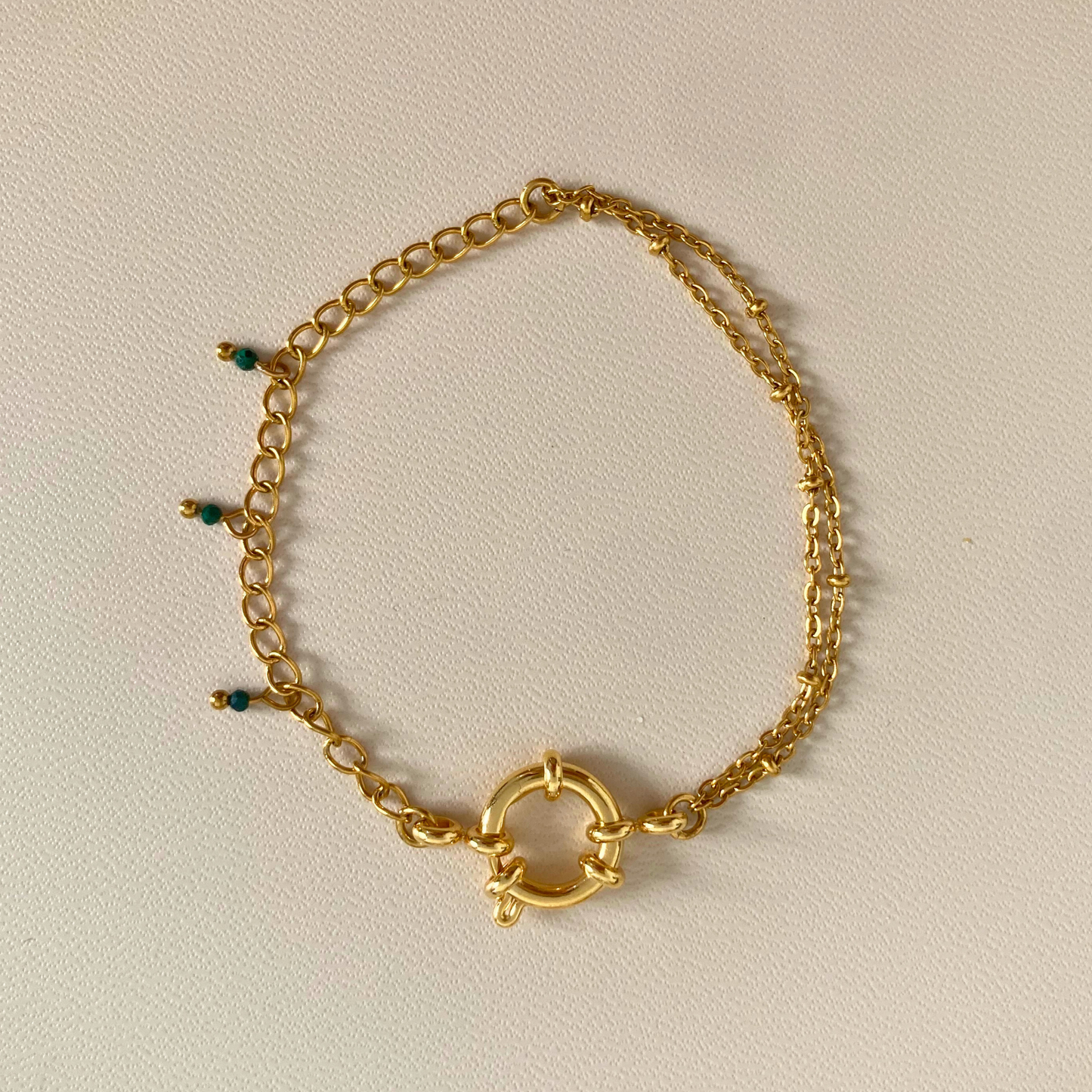 Bracelet Cléo • pierres de malachite