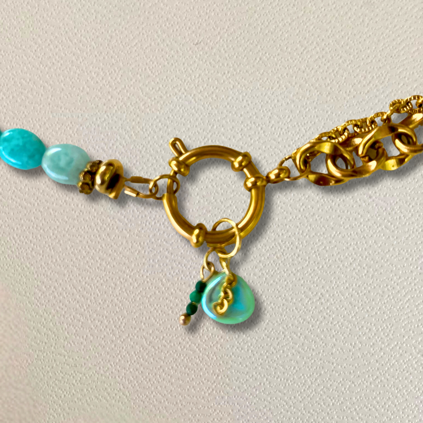 Collier Alizée • pierres d'amazonite
