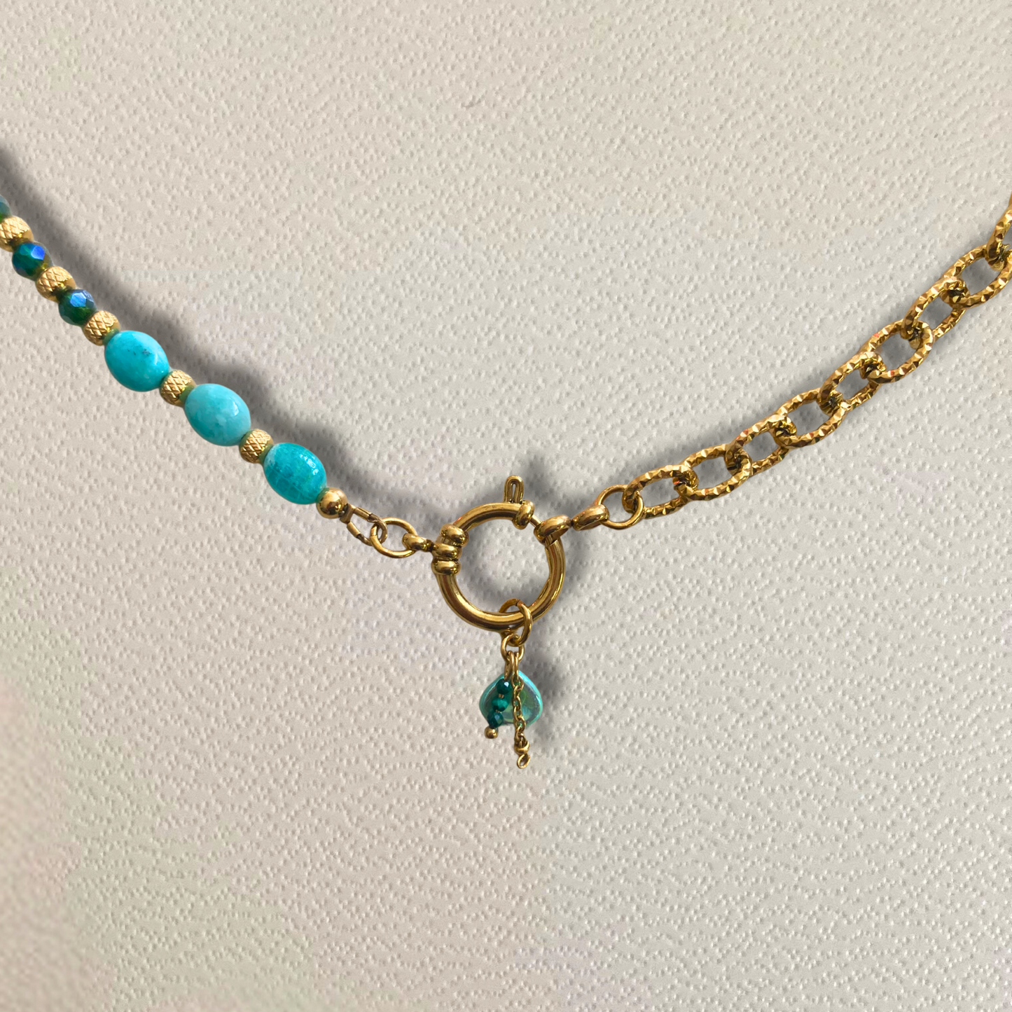 Collier Alizée • pierres d'amazonite