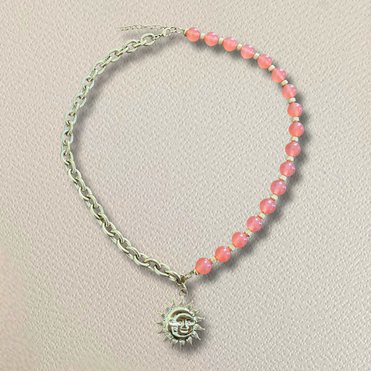 Collier Giulia orange ♢ charm soleil