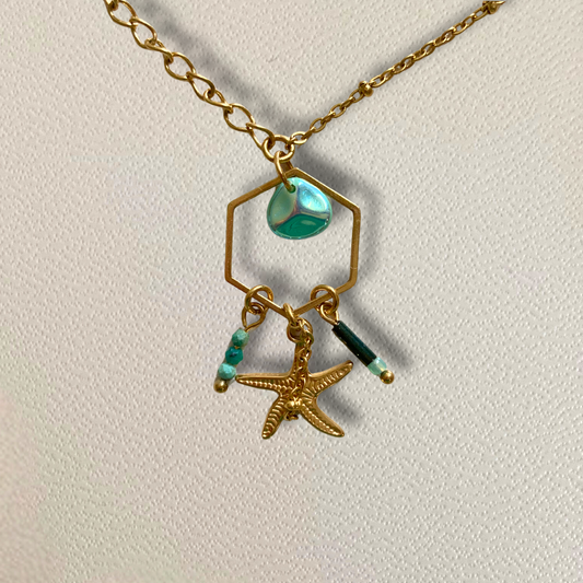 Collier Méra • pendentif "à la plage"