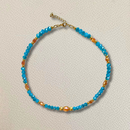 Collier Rhodé • cristal de verre tchèque