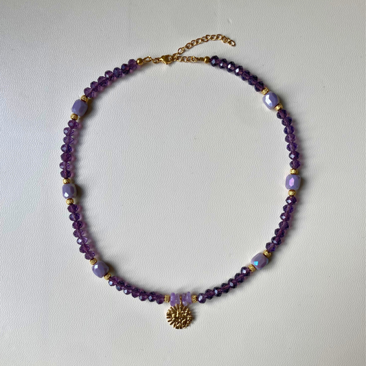 Collier Solaria • charm soleil martelé