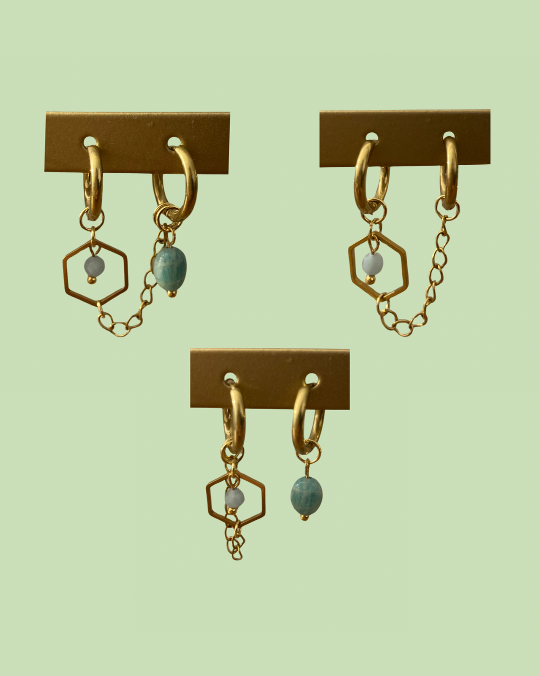 Créoles 3-en-1 Nya ♢ bijou modulable