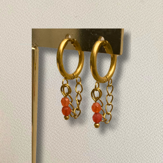 Créoles solaire Samara • pierres d'agate