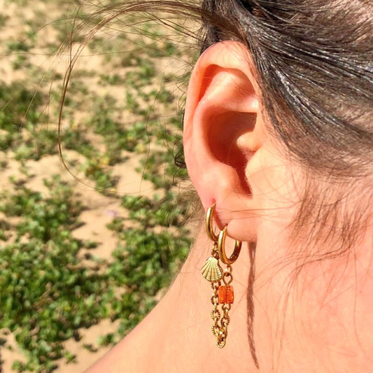 Double-créole Théia • charm coquillage