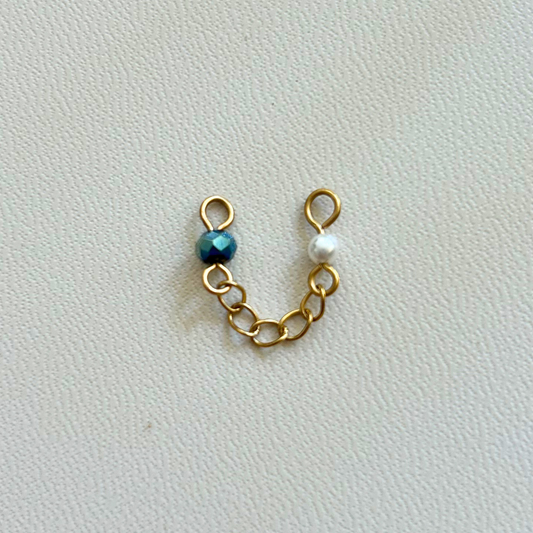 Chainette 4 • perle nacrée et irisée