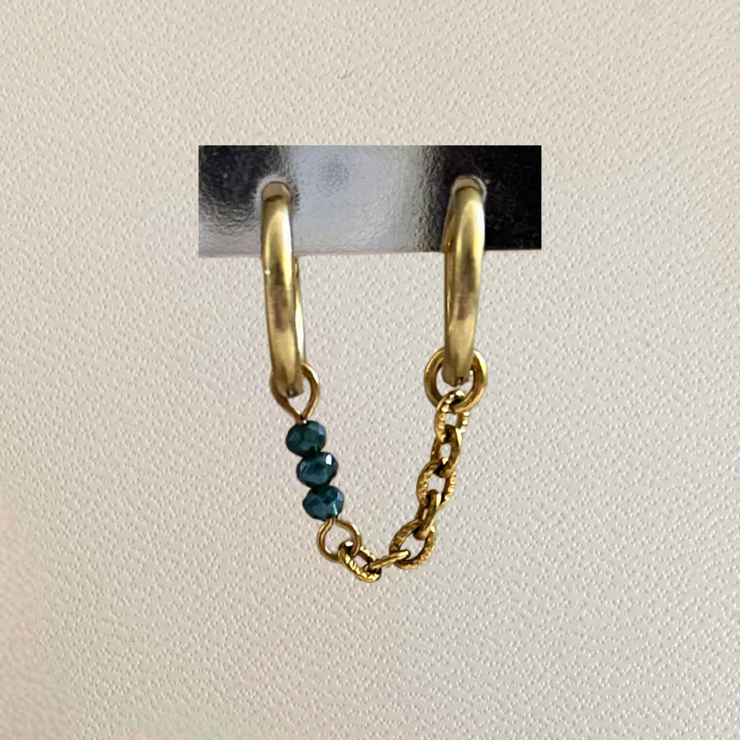 Chainette 5 • 3 perles irisées