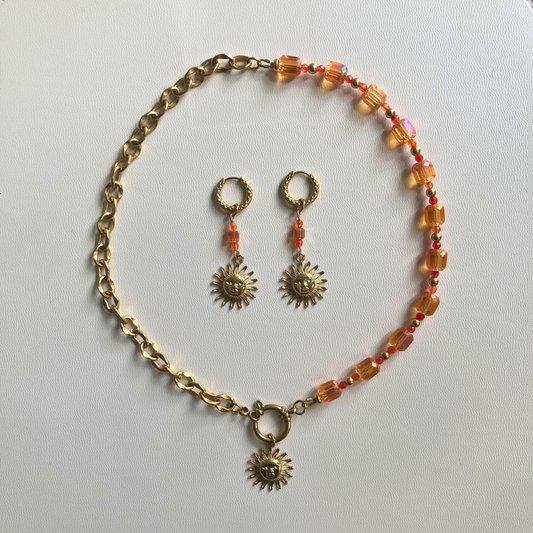 Coffret duo « Dans les dunes » • collier et créoles