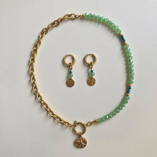 Coffret duo « Sous l’écume » • collier et créoles