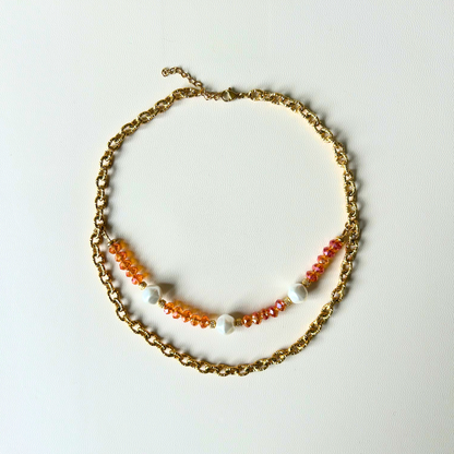 Collier Luméa • perles irisées et nacrées
