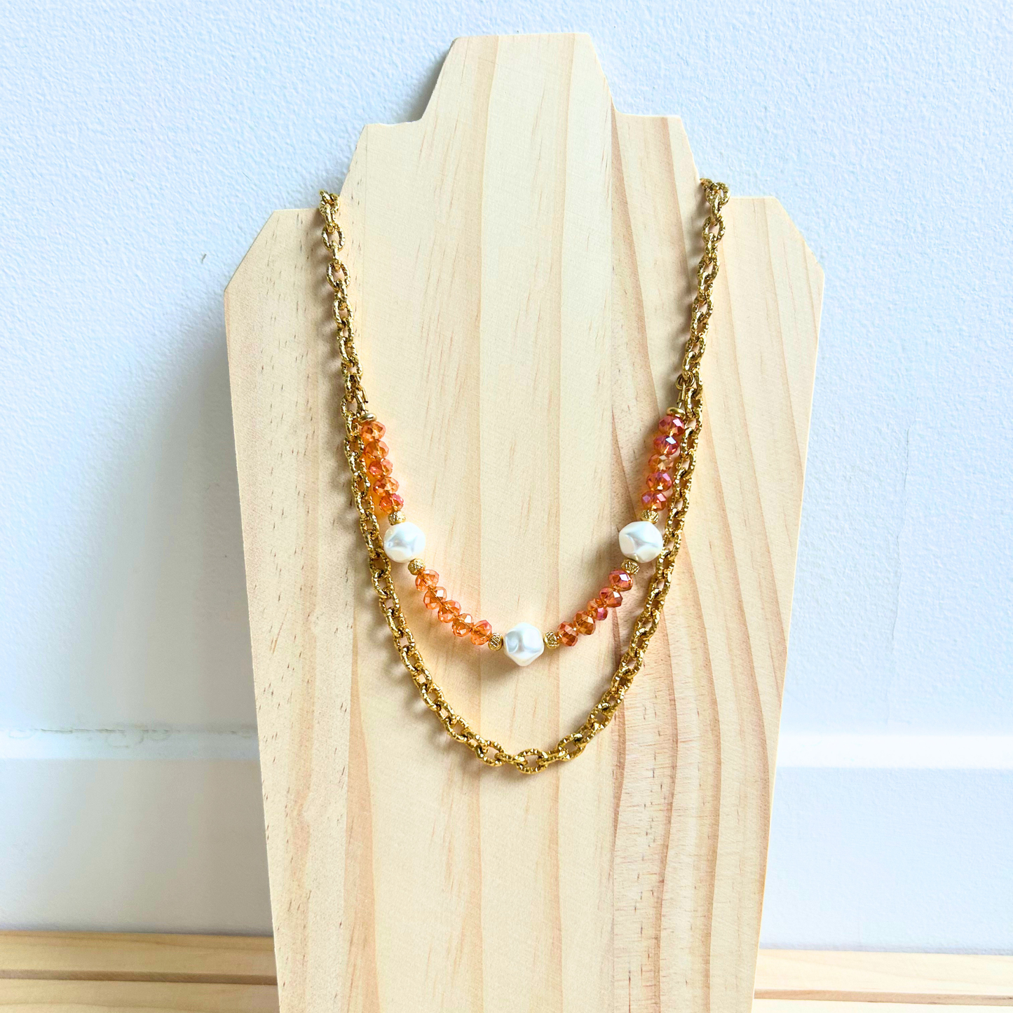 Collier Luméa • perles irisées et nacrées