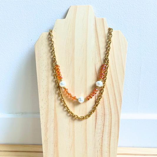 Collier Luméa • perles irisées et nacrées