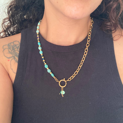 Collier Alizée • pierres d'amazonite