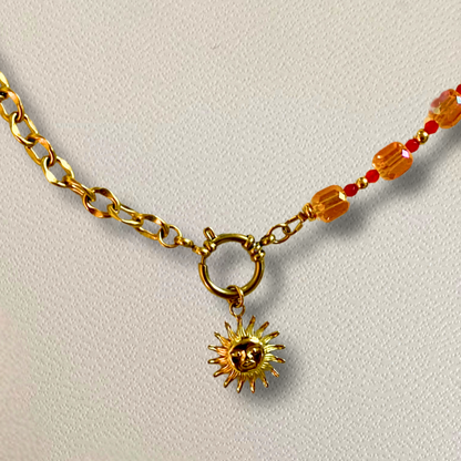 Collier lumineux Alma • charm soleil