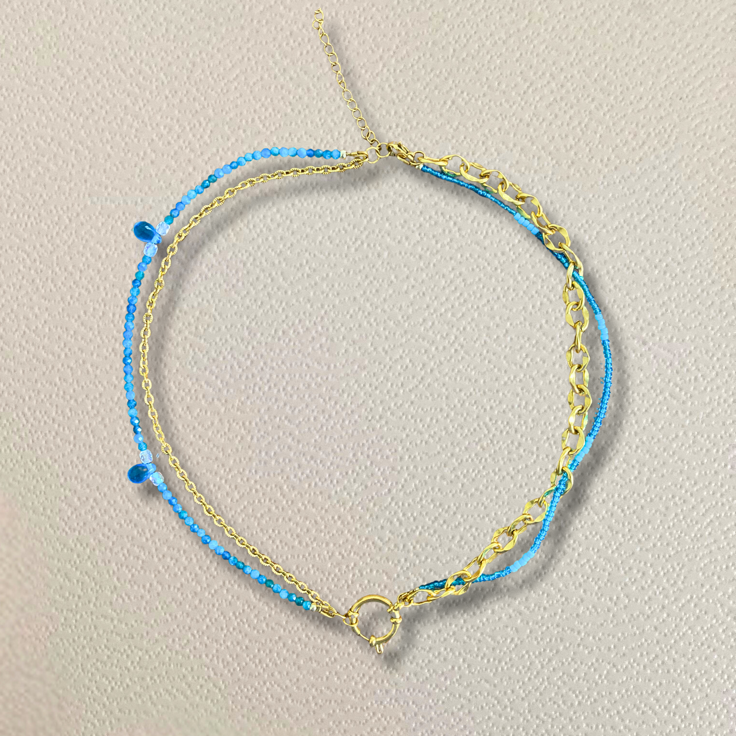 Collier Azul ♢ pierres d'apatite