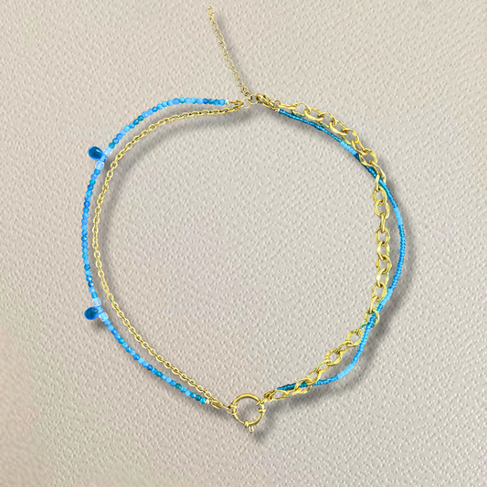 Collier Azul ♢ pierres d'apatite