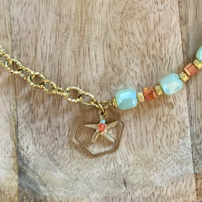 Collier Calliope • charm étoile de mer