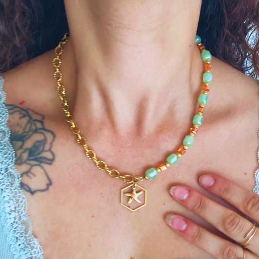 Collier Calliope • charm étoile de mer