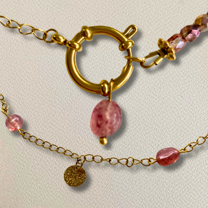 Collier Carlotta ♢ quartz fraise