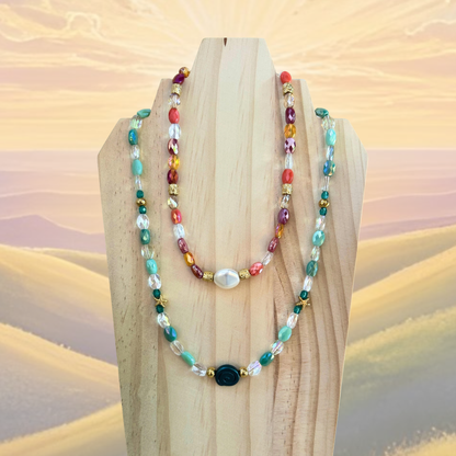 Collier irisé Lucélia • Oeil de Sainte Lucie