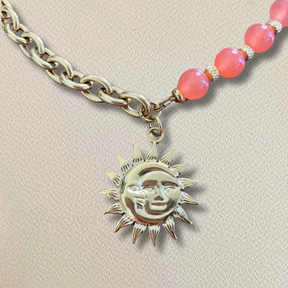 Collier Giulia orange ♢ charm soleil