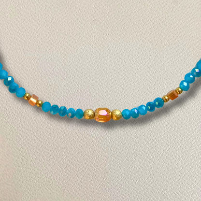 Collier Rhodé • cristal de verre tchèque