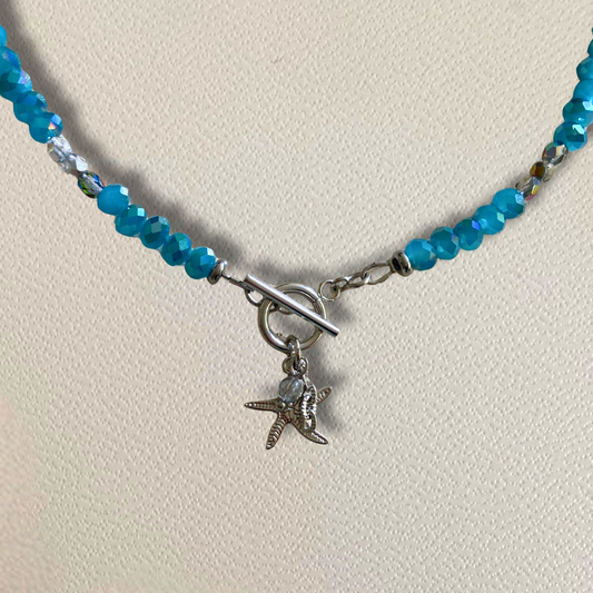 Collier argenté • charm étoile de mer