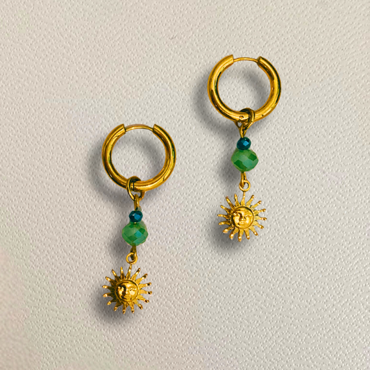 Créoles Aurea • charm mini soleil