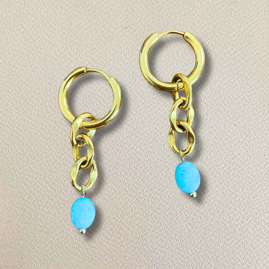 Créoles Mina ♢ pierres d'amazonite