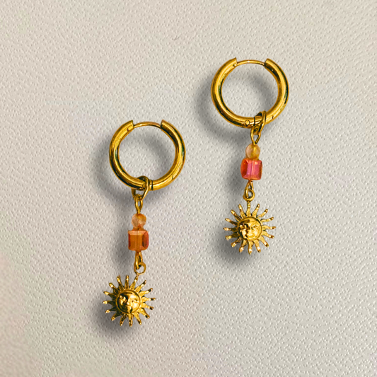 Créoles Solis • charm mini soleil