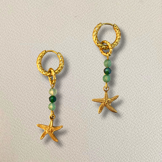 Créoles ciselées Thalassa • charm étoile de mer