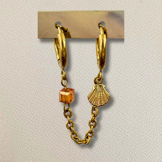 Double-créoles Théia • charm coquillage
